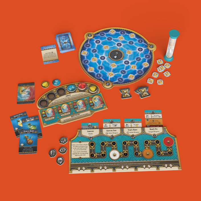 Class specific components for a miniature board game.